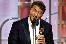 SYLVESTER STALLONE NO GLOBO DE OURO 2016 - FOTO: DIVULGAÇÃO