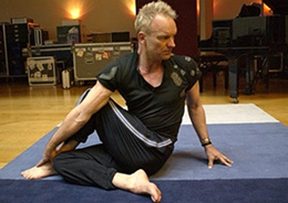 STING PRATICANDO YOGA - FOTO: REPRODUÇÃO