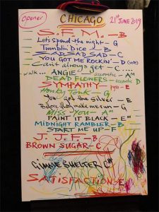 SETLIST DOS ROLLING STONES - FOTO: INSTAGRAM DO RON WOOD